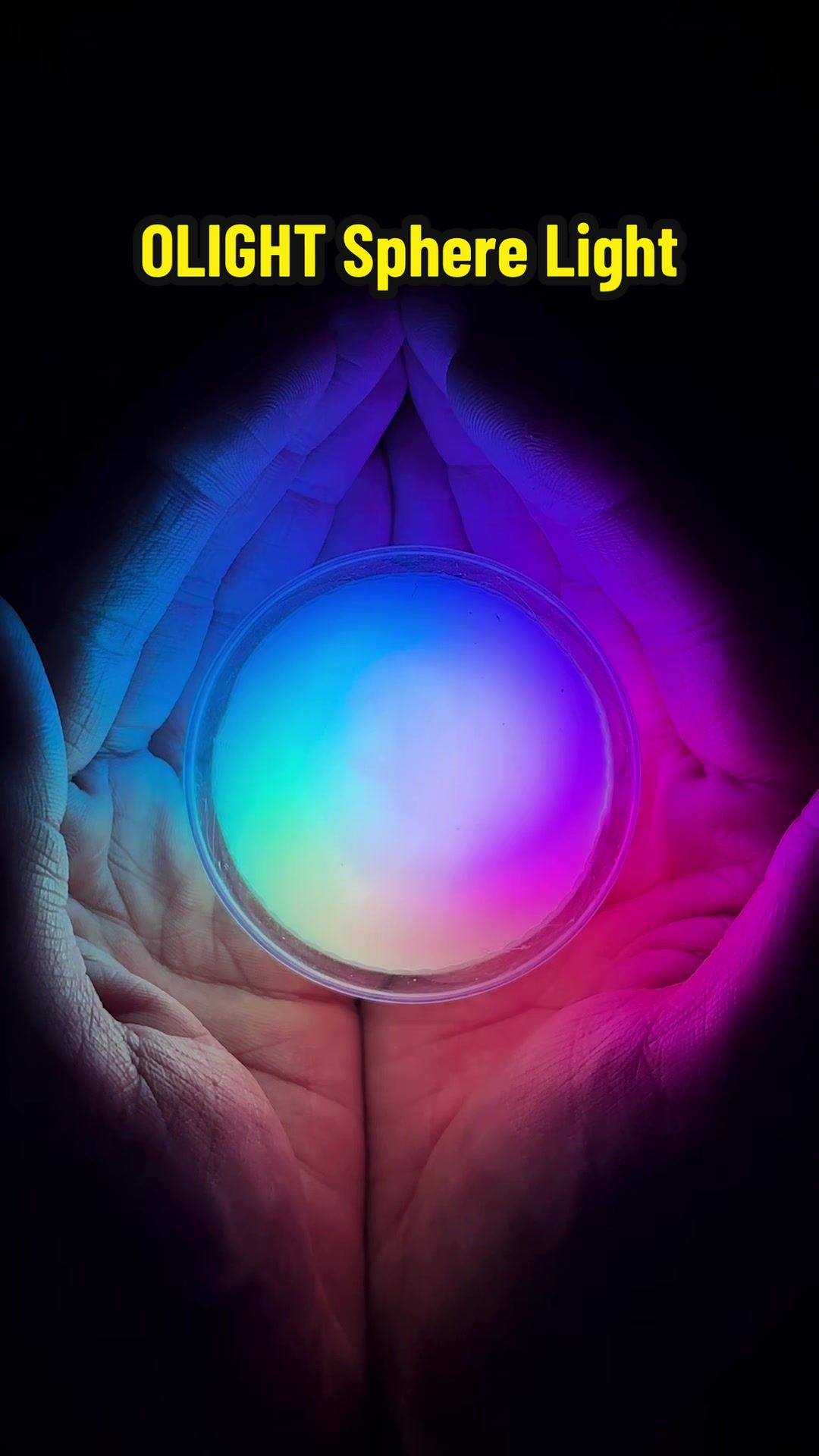 TikTok post by @bladedistrict for Olight. Caption reads: The OLIGHT Sphere ambient light. Use it as a [...].