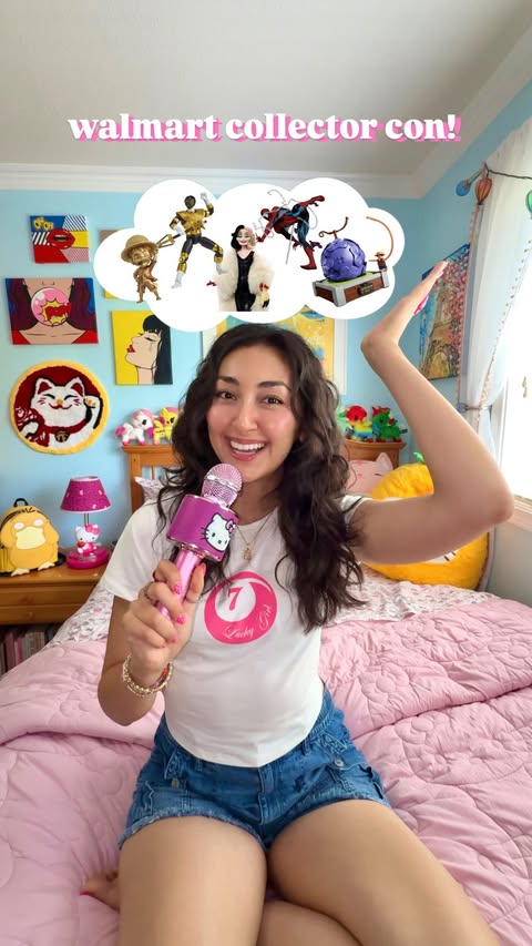 Instagram post by @sarahsundrop for Walmart. Caption reads: @walmart collector con is officially here (july....