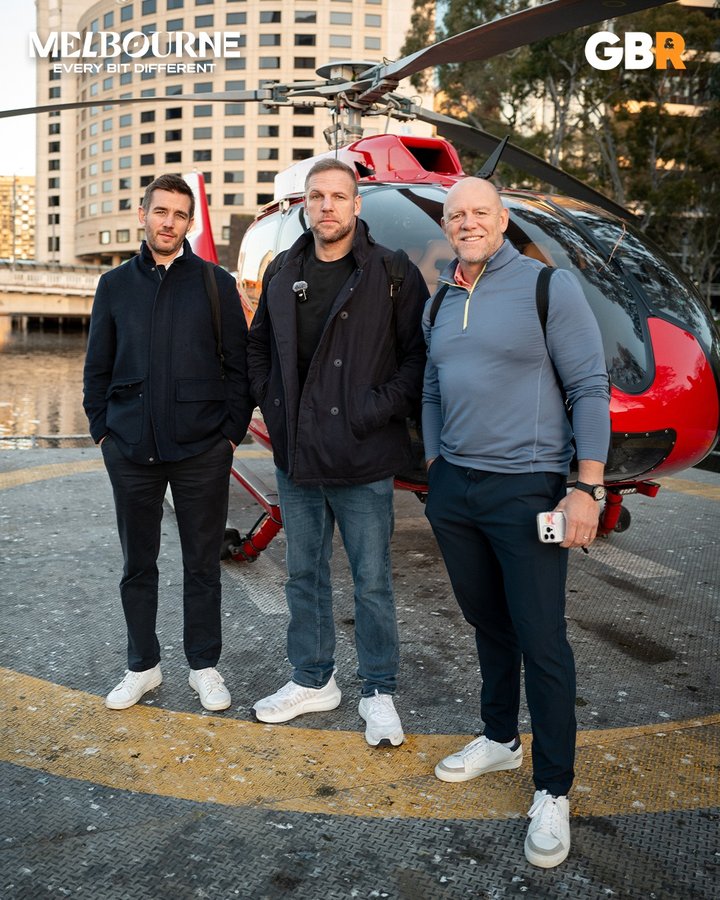 Instagram post by @mike_tindall12 for The Good, The Bad & The Rugby. Caption reads: Our ultimate day out in Melbourne in pictures!....