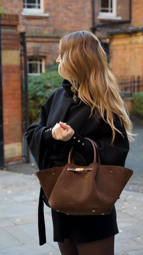 Instagram post by @valentina.fanu for Space NK. Caption reads: How to style a denim midi skirt🖤
Comment “outfit”....