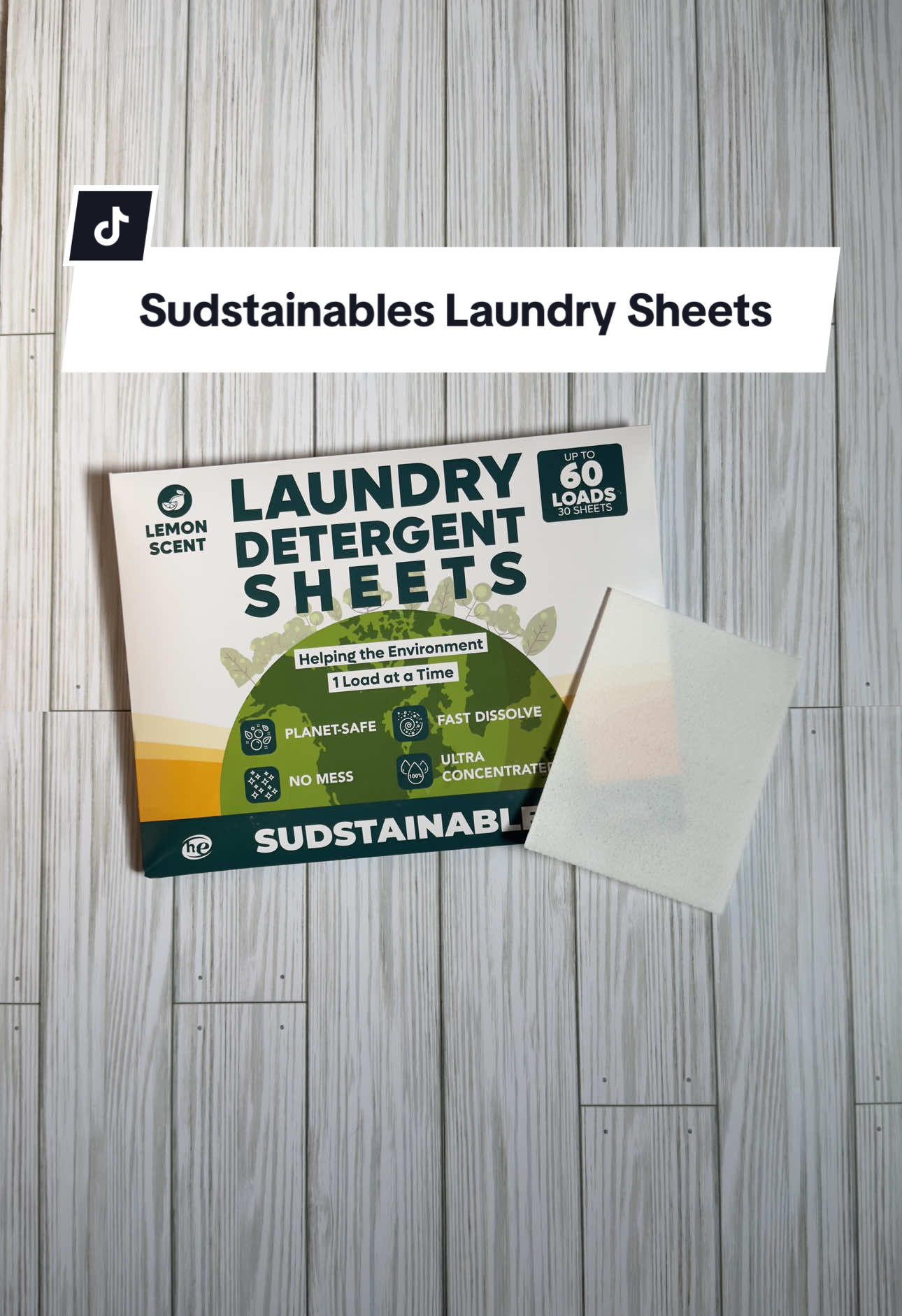 TikTok post by @thestewartpugsplusmom for Sudstainables. Caption reads: Laundry just got smarter 🌱✨ These SudsTainables....