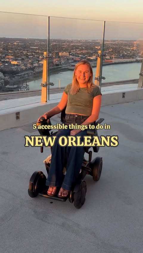 Instagram post by @amandasteijlen for Visit New Orleans. Caption reads: Accessible things to do in @visitneworleans ?! Yes....