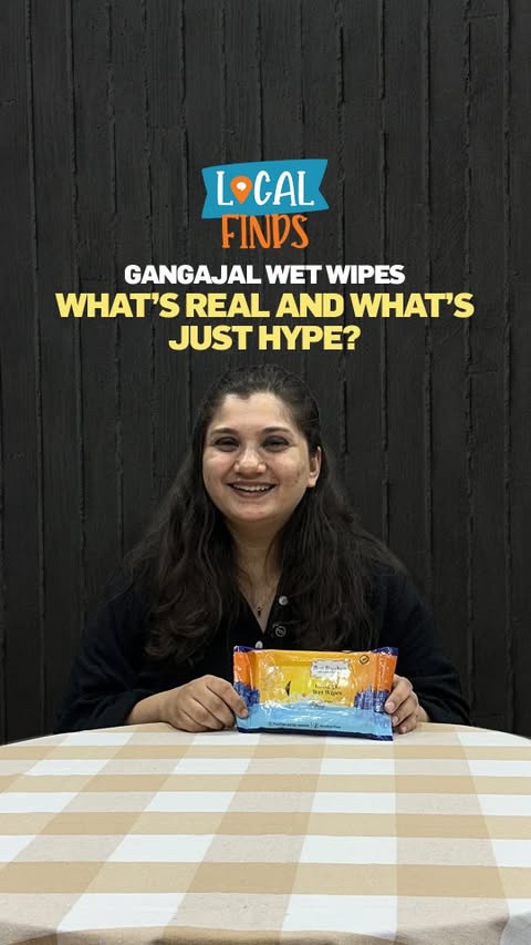 Instagram post by @localsamosavyapaar for Social Samosa. Caption reads: #LocalFinds: Gangajal wet wipes are here and the....