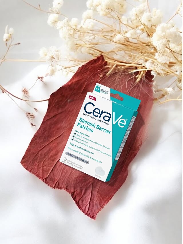 Instagram post by @glowdaily__ for CeraVe. Caption reads: ⛄️ CeraVe Blemish Barrier Patches are here to save....