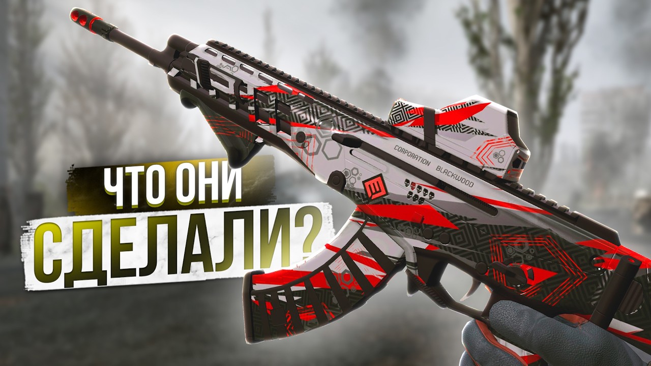 YouTube post by @Galchenskiy for Warface. Caption reads: [...] IF YOU USE THE AK ALPHA AFTER THE WARFACE....
