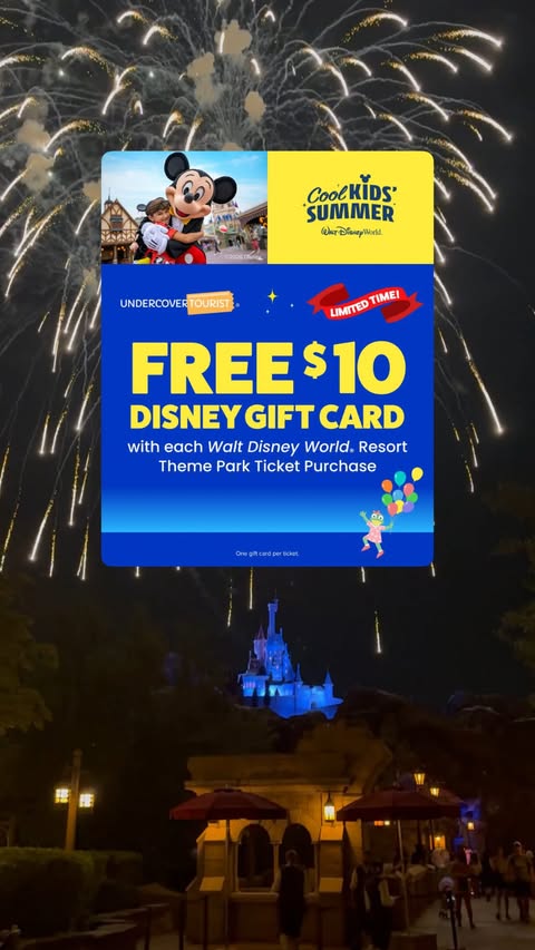 Instagram post by @davidvaughn for Undercover Tourist. Caption reads: [...] Disney World admission through Undercover....