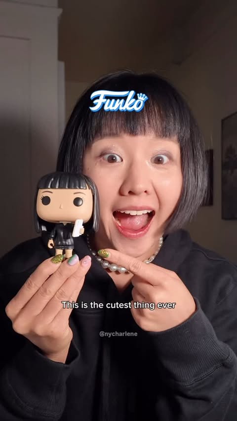 Instagram post by @nycharlene for Funko. Caption reads: THE BEST GIFT 🎁 @originalfunko Look, it’s me! You....
