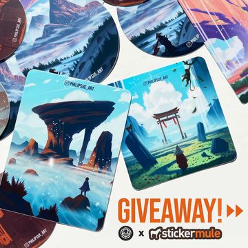 Instagram post by @philipsue_art for Sticker Mule. Caption reads: [...] Hey fam! I was recently approached by....