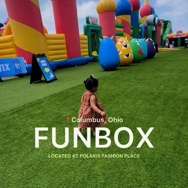 Instagram post by @danielleskeaton for Funbox. Caption reads: They ran wild. We kept up. Barely 😅 Would do it....