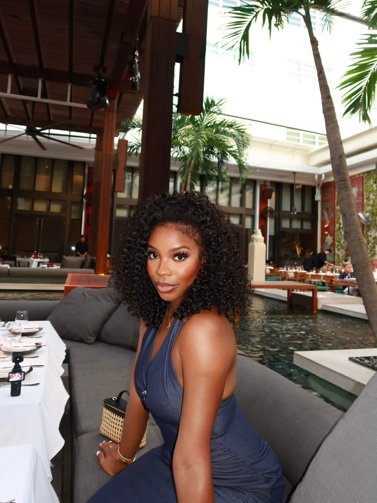 Instagram post by @tajahferjuste for Chase. Caption reads: #ad Just me, Miami, and a card that works....