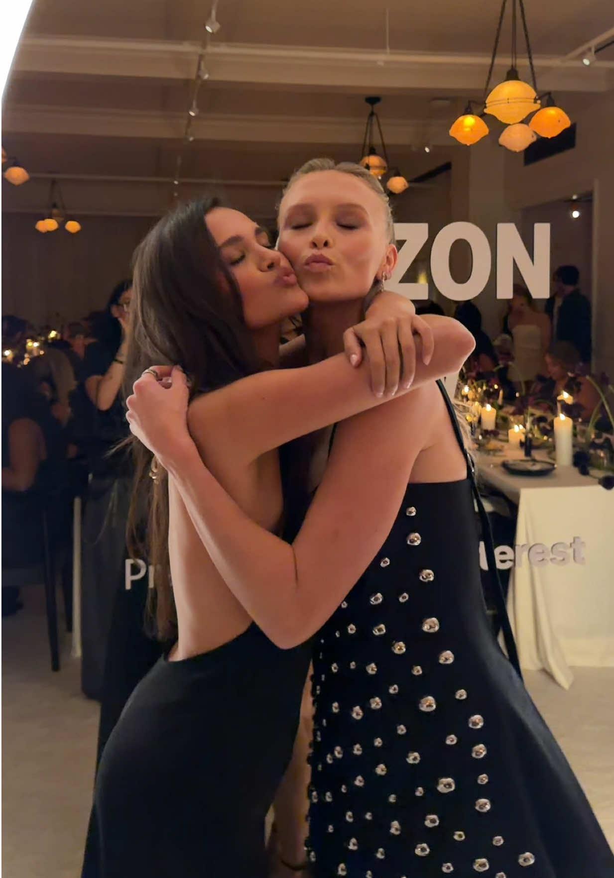 TikTok post by @juliamervis for Amazon Influencer ID. Caption reads: NYFW with Amazon! @Amazon Influencer Program....