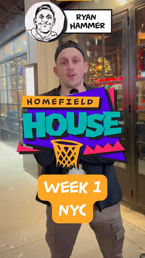 Instagram post by @ryanhammer9 for Homefield Apparel. Caption reads: Our first stop on the Homefield House Tour....