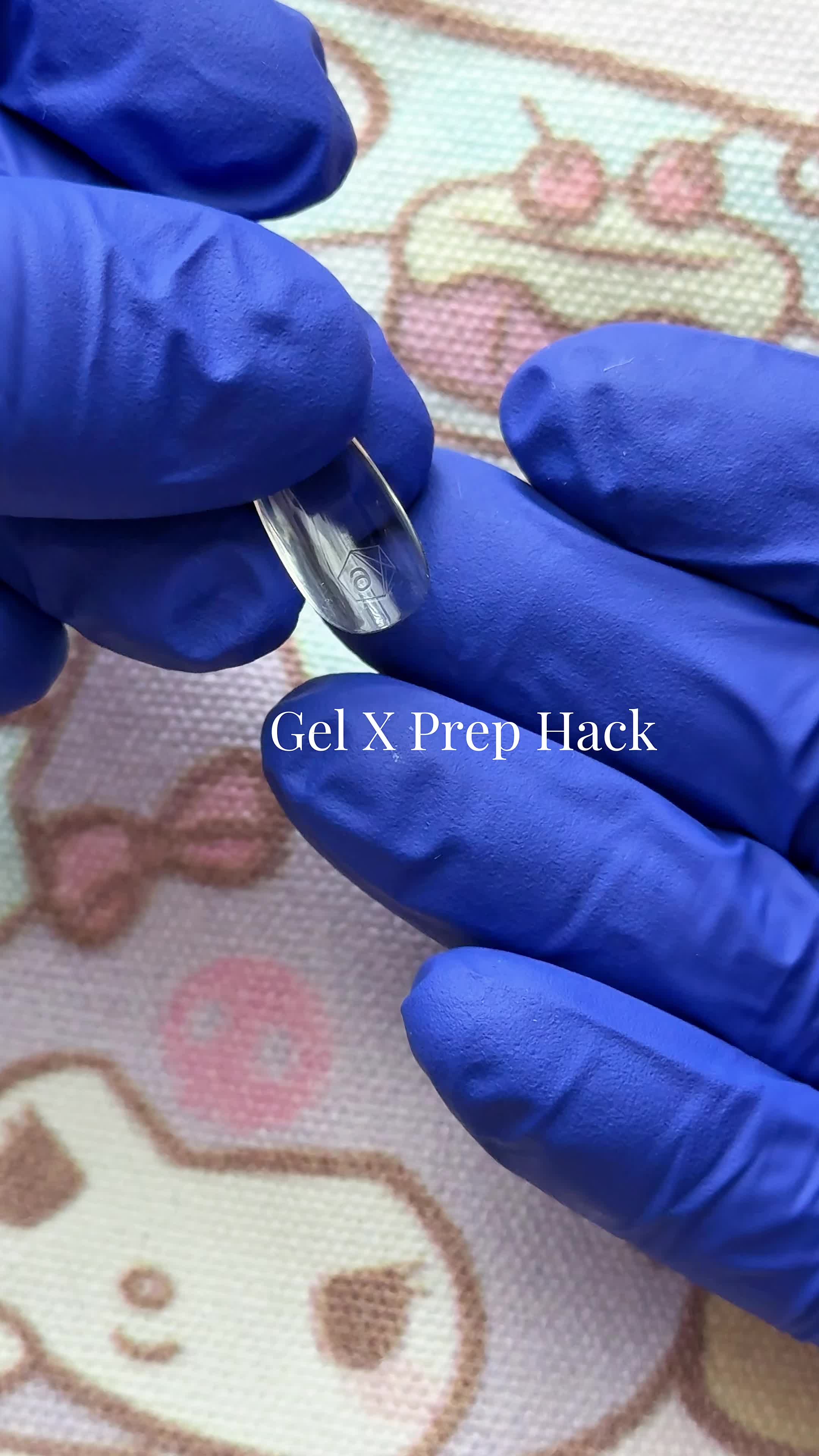 TikTok post by @azalexglam for Après Nail. Caption reads: Gel X Prep hack tutorial! I don’t have to worry....