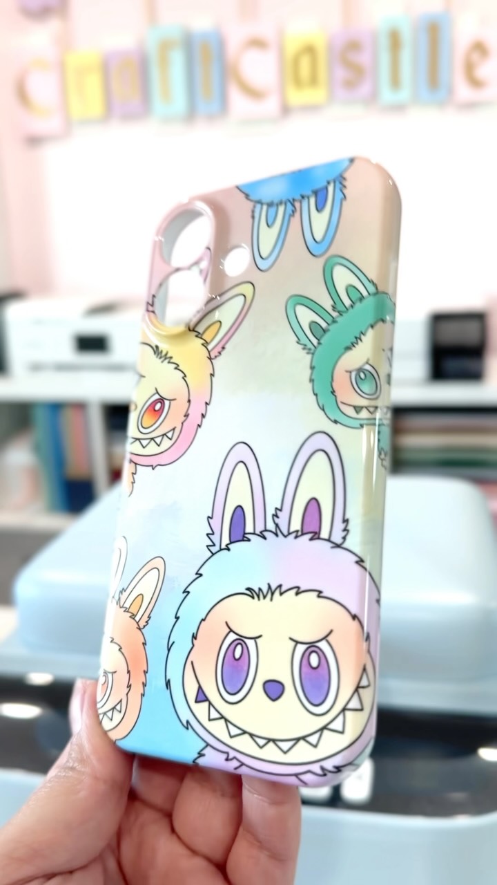 Instagram post by @xzander_n_rose for HTVRONT. Caption reads: [...] here’s my first project using @htvront phone....