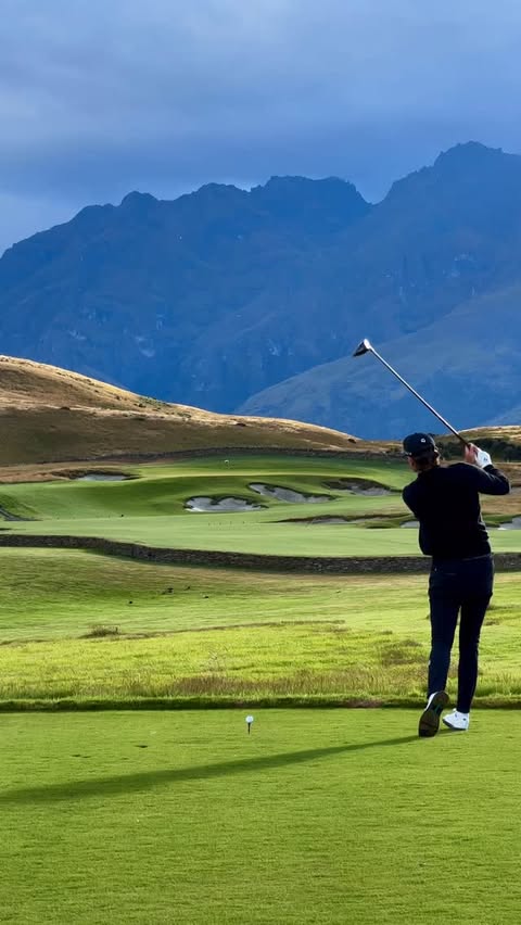 Instagram post by @macbouchergolf for TaylorMade Golf. Caption reads: Putting the TaylorMade Qi4D to the test ↔️ #golf.