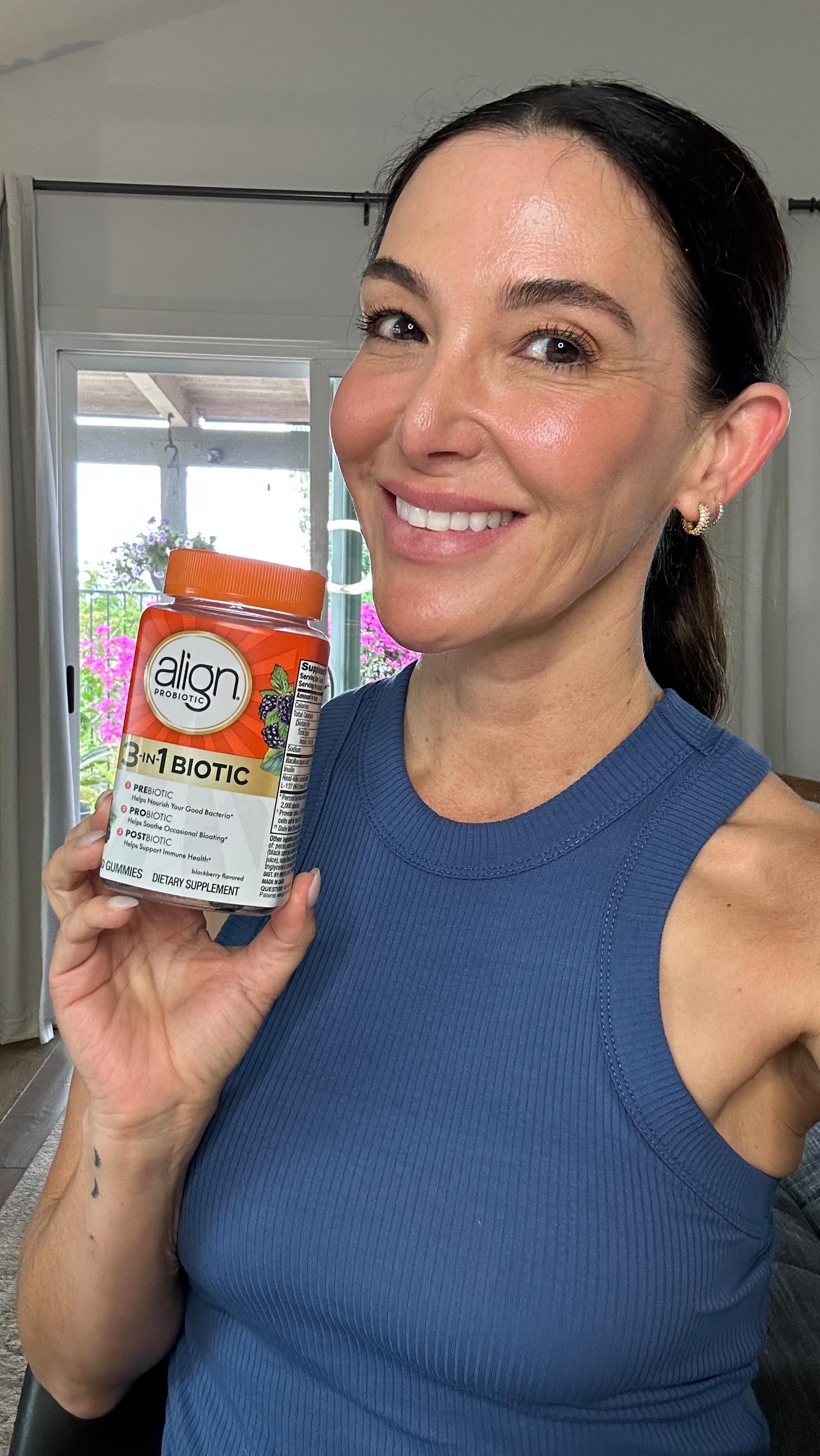 Instagram post by @tararollerbeauty for Align Probiotics. Caption reads: #Ad #Align_Probiotic_Partner Feeling good in my....