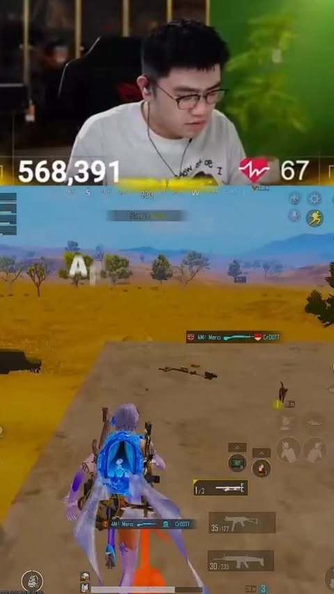 Instagram post by @xifanpubgm for PUBG MOBILE. Caption reads: Throwable Gyro Aiming Setting?! (NEW) #pubgmobile....
