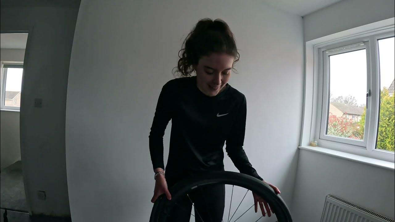 YouTube post by @amy.cycling.adventures for Veloforte. Caption reads: HOW TO FIX A PUNCTURE - Beginner cyclist friendly.