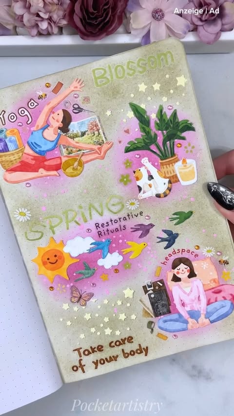 Instagram post by @pocketartistry.shop for The Washi Tape Shop. Caption reads: ASMR | Beautiful supplies from @thewashitapeshop....
