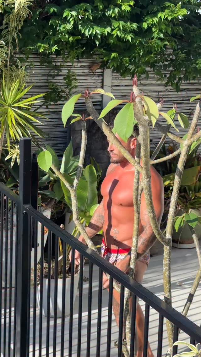 Instagram post by @jacobs_90 for Runaway The Label. Caption reads: Pool day 💥. Would you join ?! 💦.