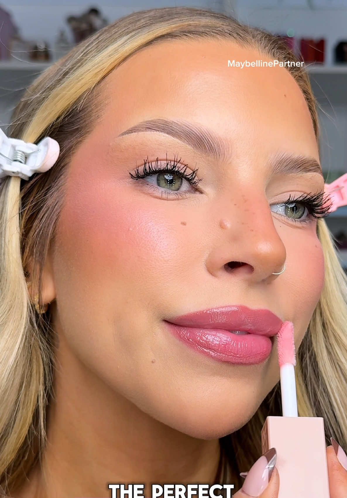 TikTok post by @lolo.lehnen for Maybelline. Caption reads: These @Maybelline NY holiday kits are SO good &....