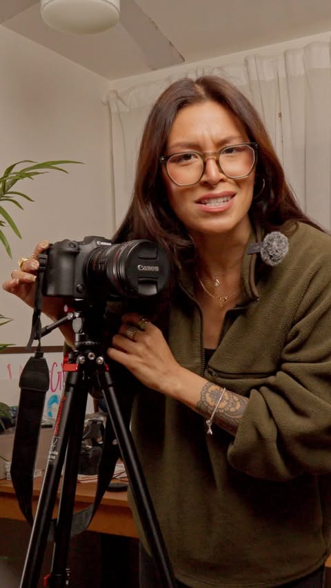 Instagram post by @juliageezy for Canon USA. Caption reads: Santa came early this year, and she brought me the....