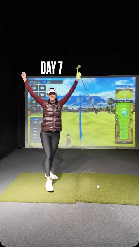 Instagram post by @carleeshoe for TaylorMade Golf. Caption reads: WHO WANTS NEW IRONS??🤪 day 7 of golfmas and this....