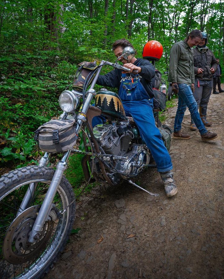Instagram post by @chicken_fried_choppers for Biltwell. Caption reads: This year’s Happy Valley Rally shined so bright in....