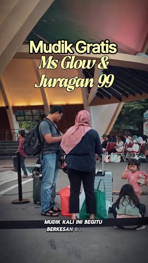 Instagram post by @arfirginawan for MS GLOW. Caption reads: [...] dan bahagia ke kampung halaman bersama ms....