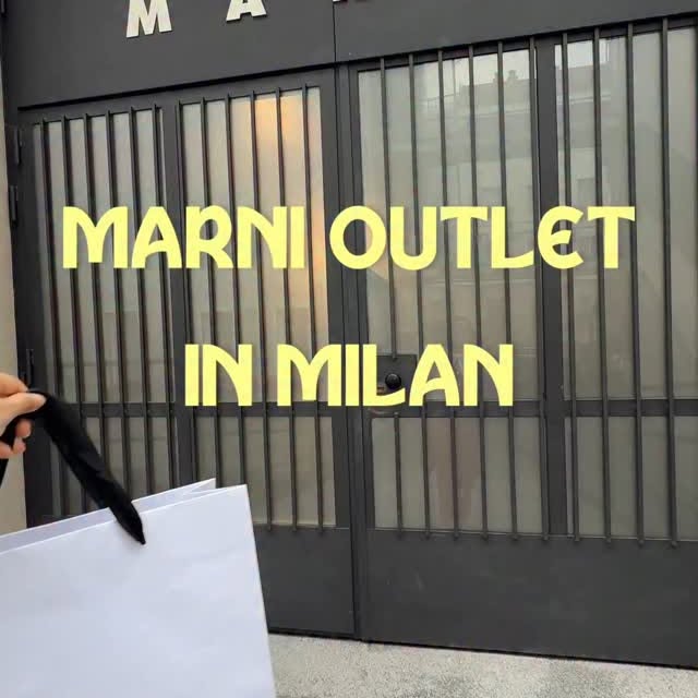 Instagram post by @meghnasahijwani for Marni. Caption reads: Just a girl always on the look for good deals on....