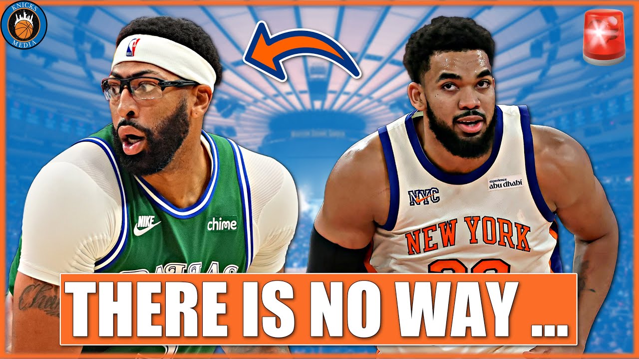 YouTube post by @KnicksMedia for Bleacher Report. Caption reads: 🚨 This Knicks Mega Trade Makes ZERO Sense… But....