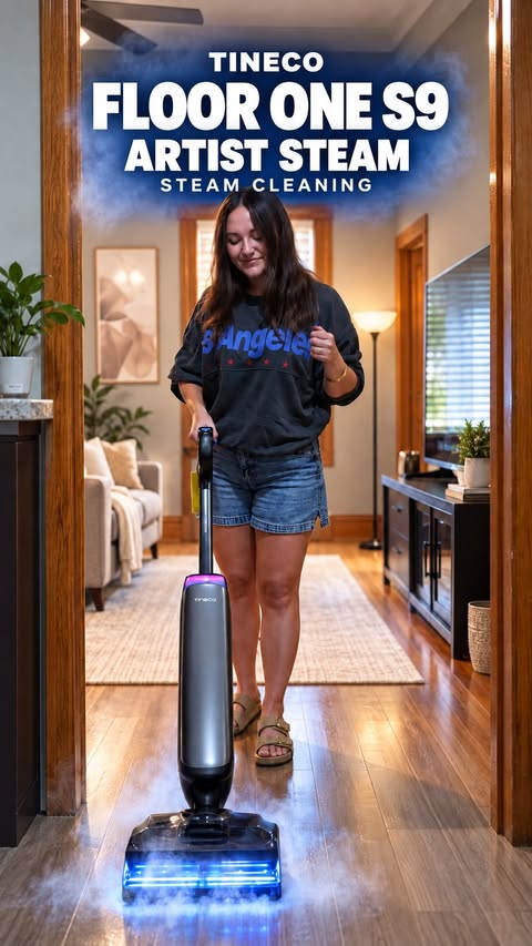Instagram post by @buseintheusa for Tineco. Caption reads: [...] floor-care routine so much easier! ✨ The....