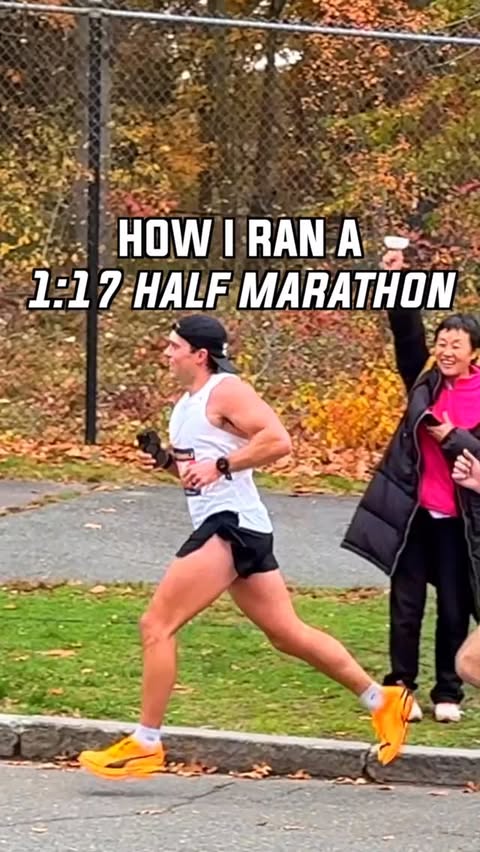 Instagram post by @jeremymille.r for NordicTrack. Caption reads: How I Ran a 1:17 Half Marathon💨🏃‍♂️

There were....