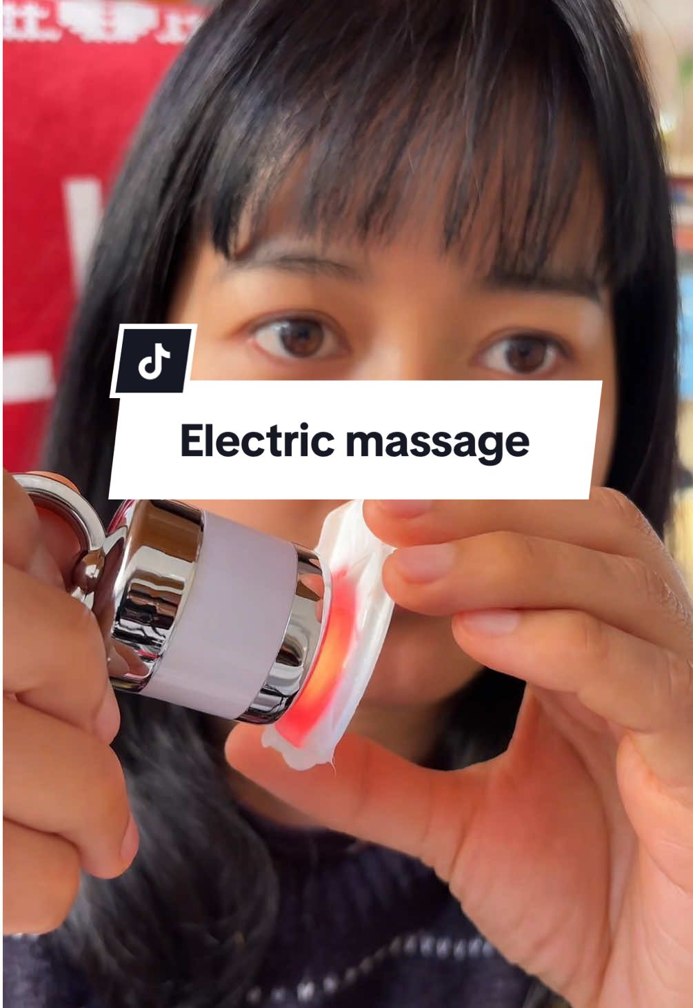 TikTok post by @travelgirl.windy for YCZ Beauty. Caption reads: Eye cream with electric massage @YCZ Beauty #ycz....
