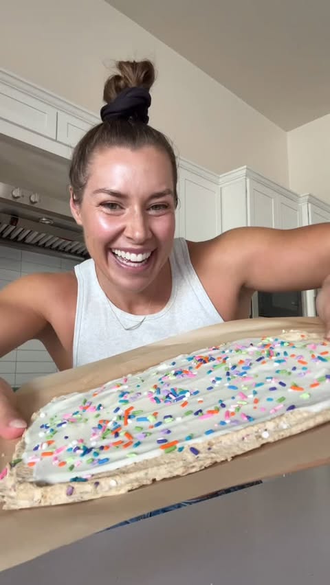 Instagram post by @thesamplan for Ka'Chava. Caption reads: PROTEIN SUGAR COOKIE BARK! made with @kachava ‘s,....