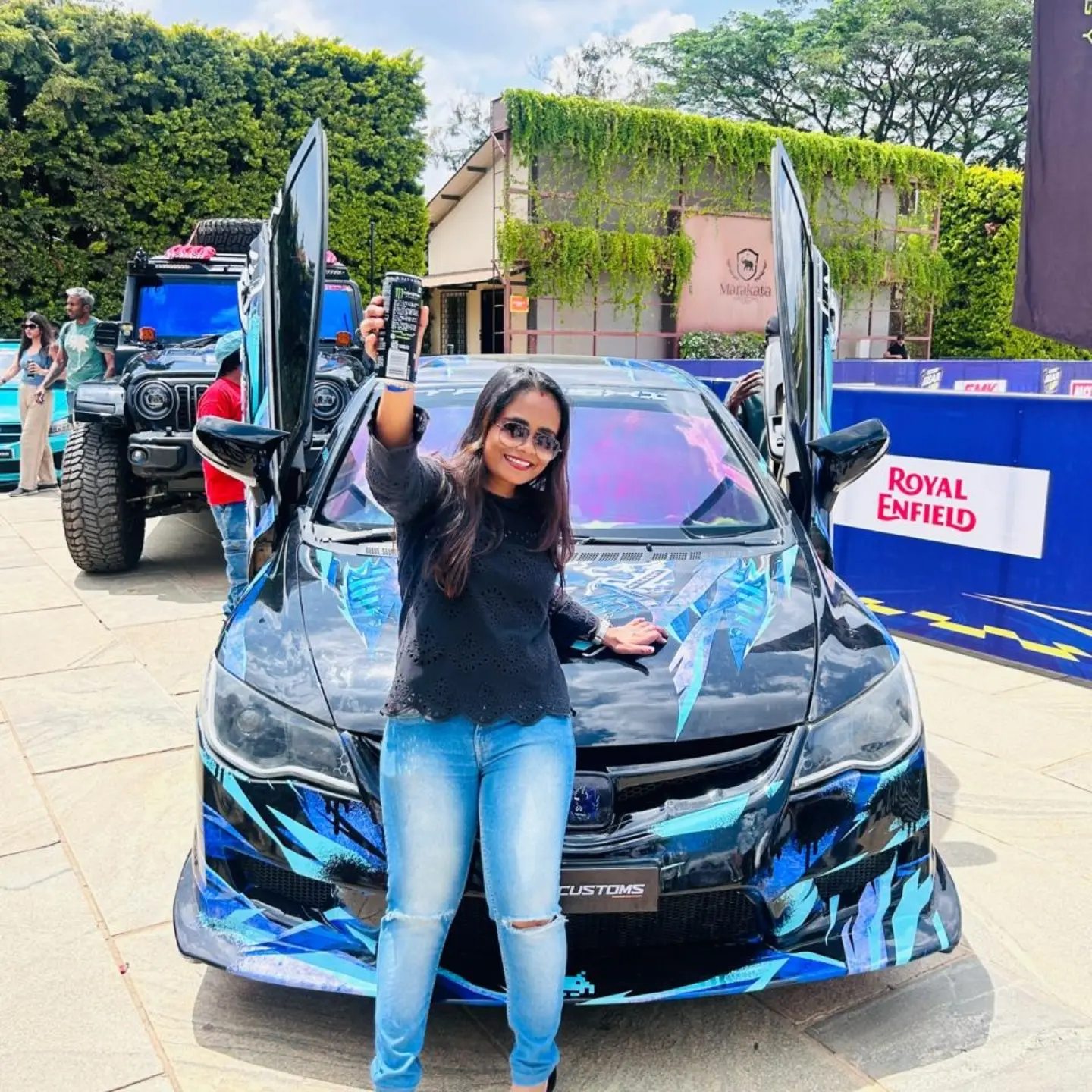 Instagram post by @akanksha.anku for Flipkart Lifestyle. Caption reads: Gear Up & Go! 🏎️🔥 Had an absolute blast at the....