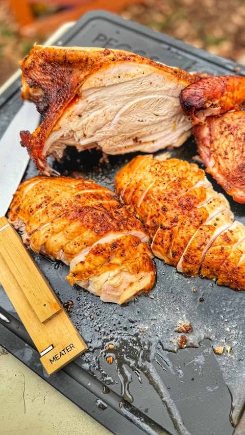 Instagram post by @thisjewcanque for Traeger Grills. Caption reads: Only a few days left until Thanksgiving! If you....