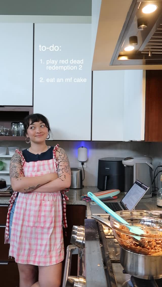 Instagram post by @mxmtoon for NYT Cooking. Caption reads: mxmcook is back in the kitchen 

recipe is a....