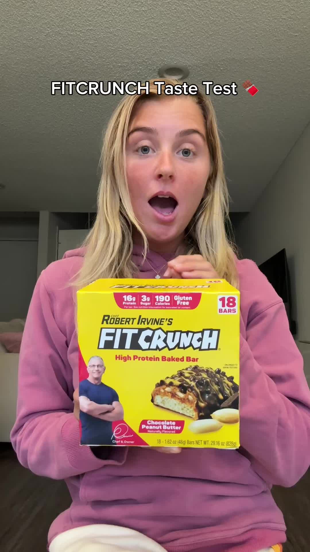 TikTok post by @thehungryfoodie for FITCRUNCH. Caption reads: [...] don’t walk to @Costco Wholesale to try....