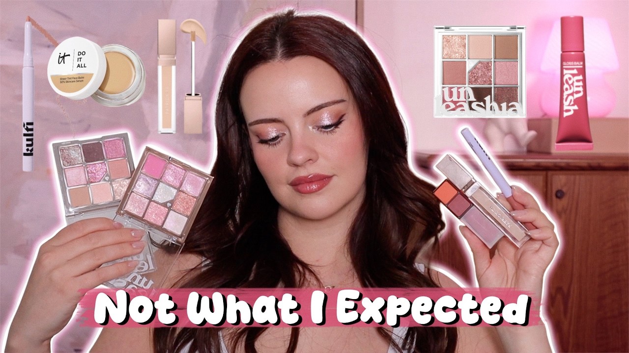 YouTube post by @JuliaAdamsMUA for About-face Beauty. Caption reads: Today I’m sharing some new makeup products I’ve....