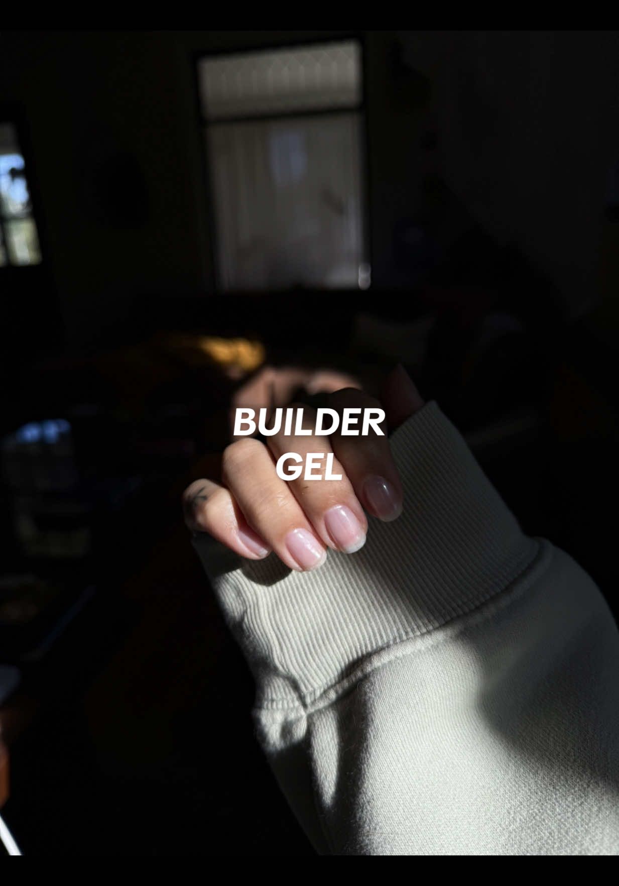 TikTok post by @saadiiie for Olive & June. Caption reads: this is it!!! this is the builder gel i have been....