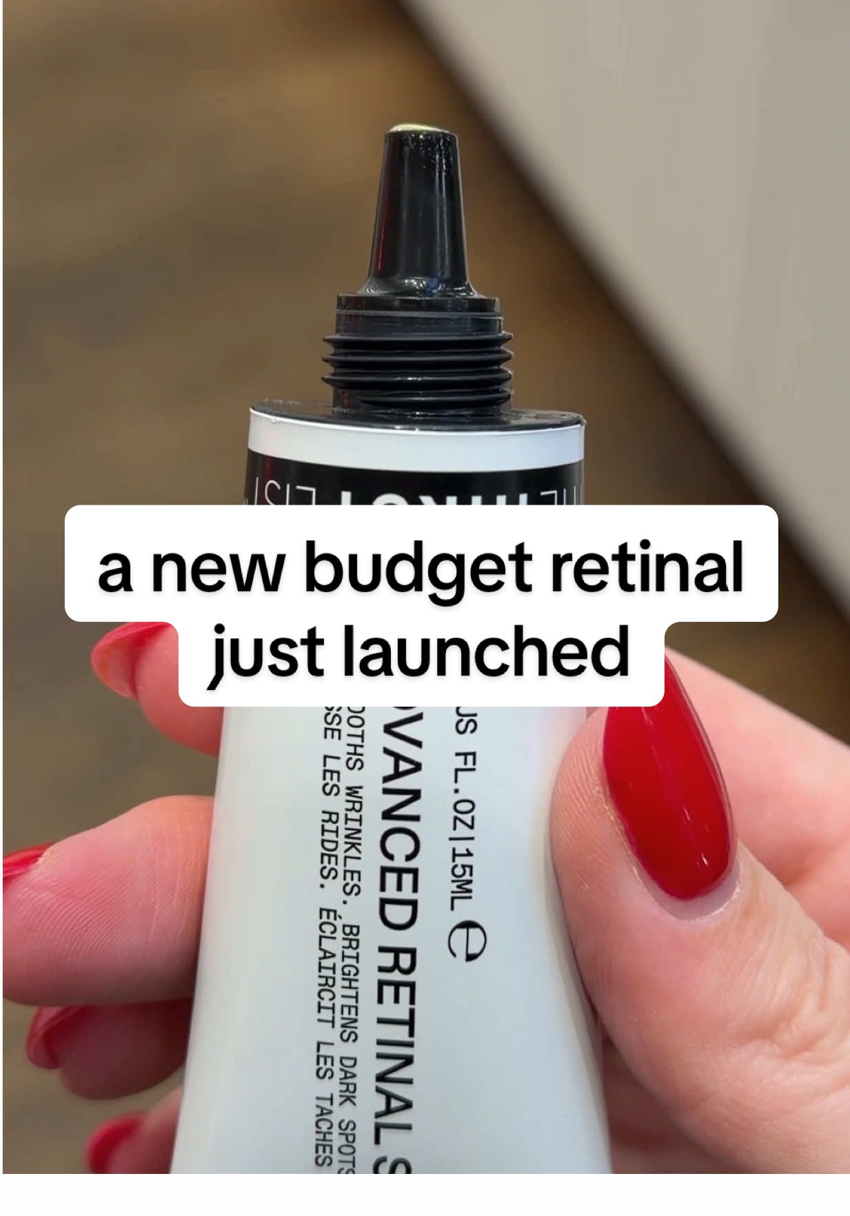 TikTok post by @natalie_oneillll for Theinkeylist. Caption reads: AD @The INKEY List joined the retinal crew,....