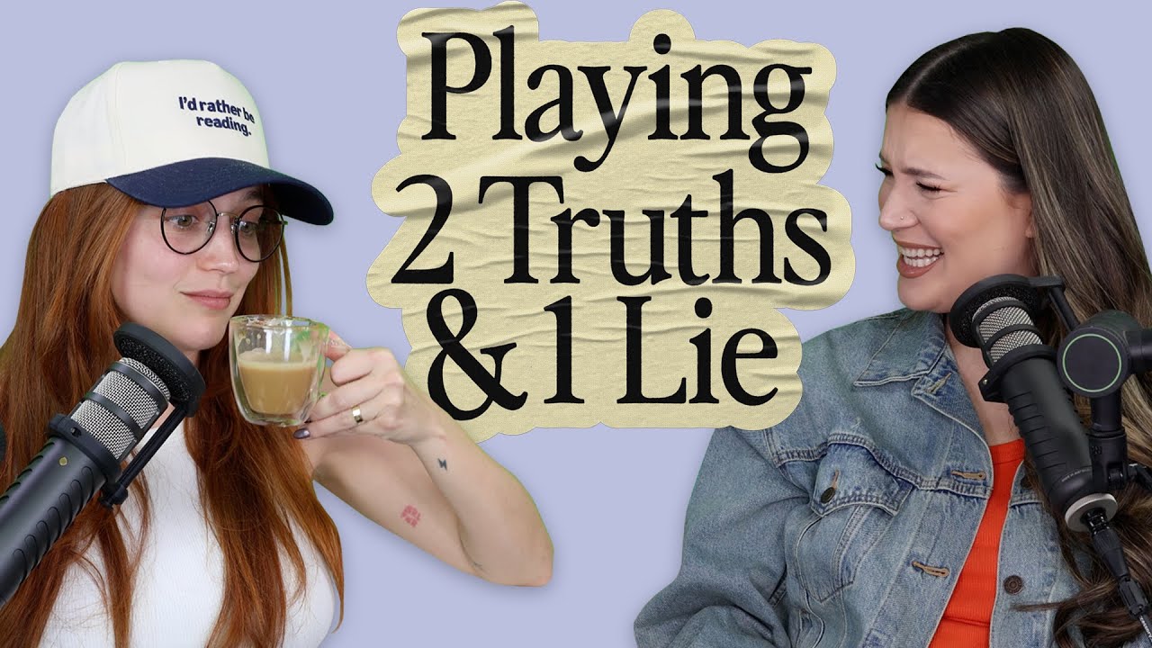 YouTube post by @TheJKPod for 1800 Contacts. Caption reads: Playing 2 Truths & 1 Lie (ep 22).