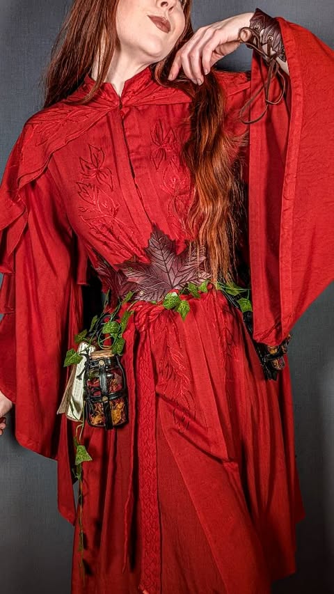 Instagram post by @thescarletthuntress for HolyClothing. Caption reads: [...] Blood ❤️ #cottagecore #renfaire....