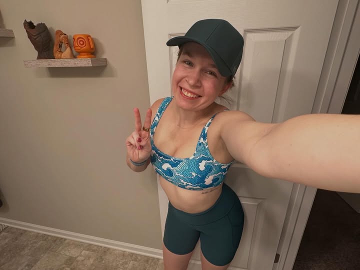 Instagram post by @shortrunnerin for Alter Ego Running. Caption reads: riding my own waves. 🌊 . . . #runnersofinstagram....