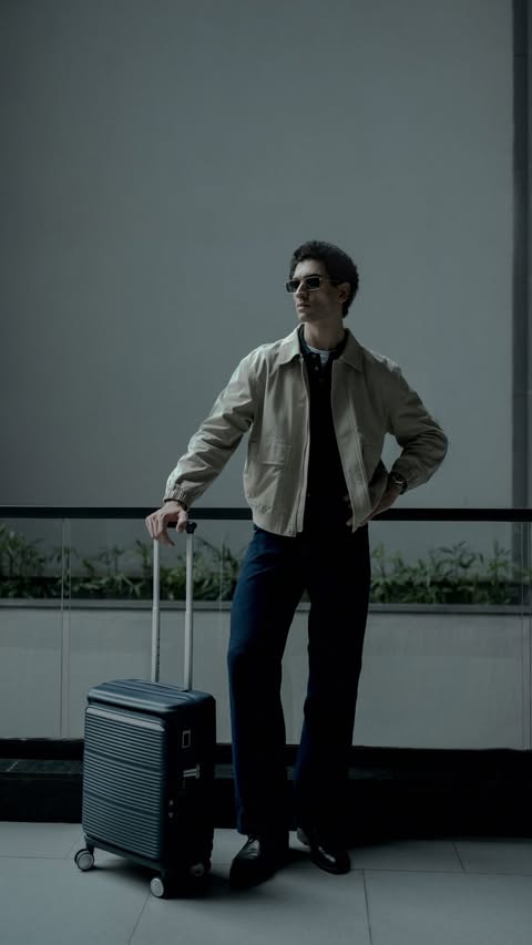 Instagram post by @vipul_juneja for Samsonite. Caption reads: [...] don’t have to think twice about. The....
