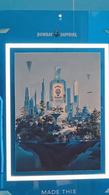Instagram post by @aaa_tsushi_ for Bombay Sapphire. Caption reads: 青が大好きな僕にとって、最高の空間でした！

ボンベイ・サファイアの上海のイベントに招待いただきまし....