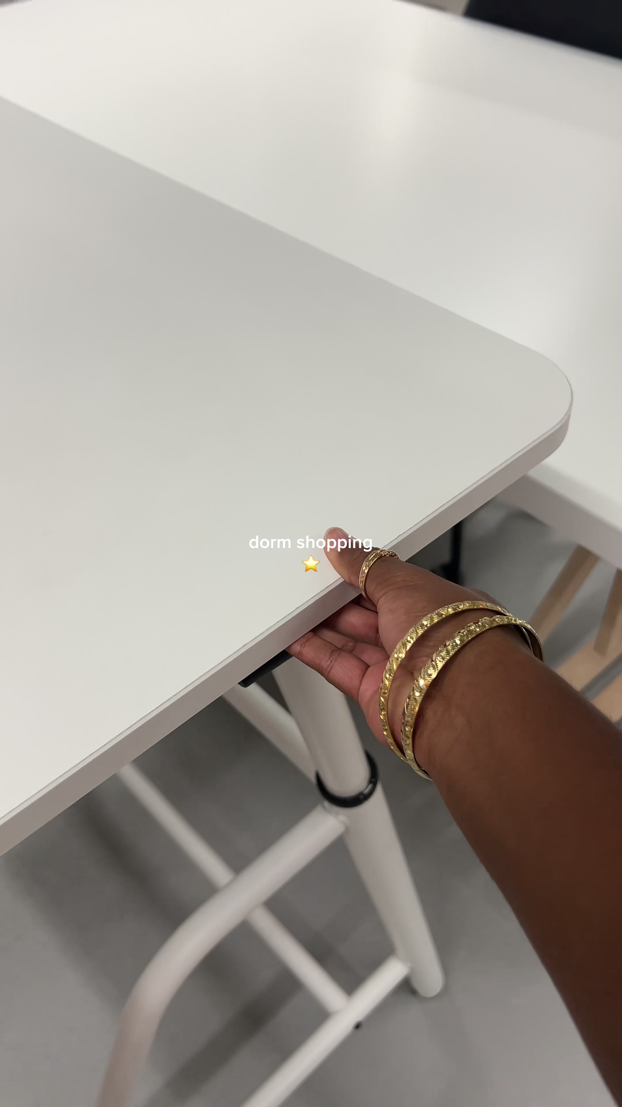 TikTok post by @nia.lei for IKEA USA. Caption reads: #ad dorm shopping with @IKEA USA ⭐️ #IKEASunrise....