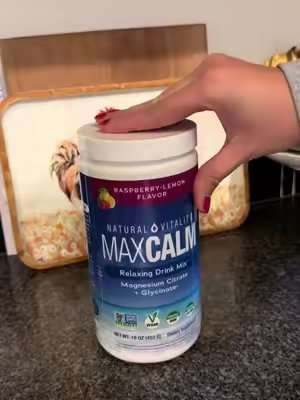 TikTok post by @addiekaye96 for Natural Vitality®. Caption reads: [...] a restful nights sleep thanks to....