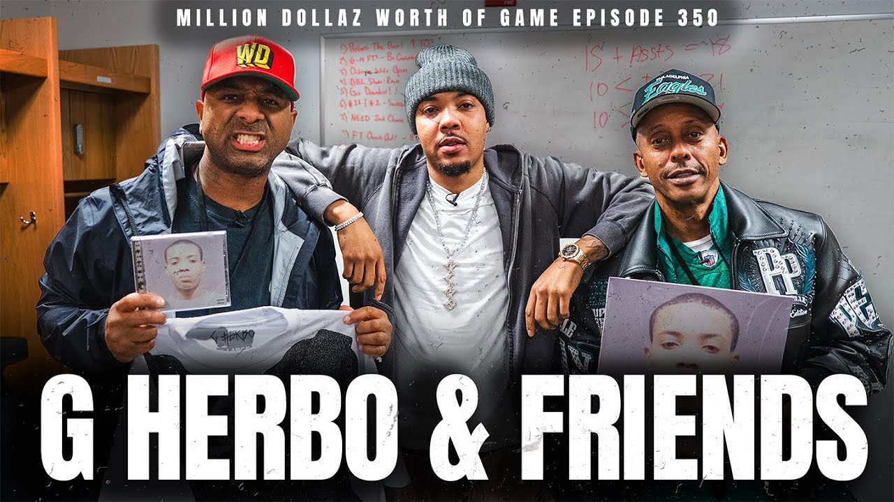 YouTube post by @MWORTHOFGAME for DraftKings. Caption reads: G HERBO & FRIENDS: MILLION DOLLAZ WORTH OF GAME....